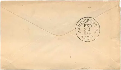 Bellefonte PA — Brief aan de algemene auditor — U.S. Post Office — Achterkant