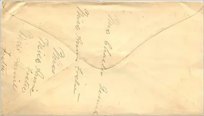 Sanbornnton Bridge — tarjeta postal con sello y matasellos — editor desconocido, número de serie no visible — Reverso