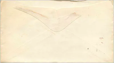 Carta postale inviata da Canandaigua, N.Y. — timbro 3 centesimi George Washington — destinatario a Boston, Mass. — Verso