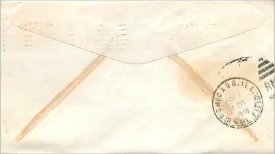 Baraboo, Wisconsin — 1848-1948 Centenario — U.S. Air Mail — Verso