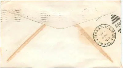 Wisconsin — 1848-1948 Centennial — 'America's Dairyland' — U.S. Air Mail — Verso