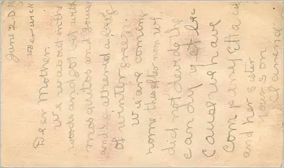 Berwick, Pensilvânia — carta postal americana datada de junho de 1903 — editor United States of America, número de série não visível — Verso