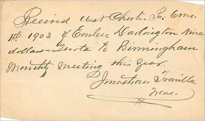 West Chester, Pennsylvania — carta postal americana datada de junho de 1903 — editor U.S. Postal Card — Verso