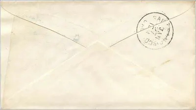 Washington — Envelope remetido a San Francisco — selo de 3 centavos de 1880 — Verso