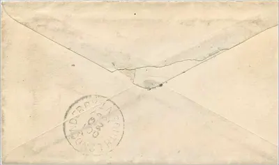 Norfolk, Massachusetts — antieke ansichtkaart gedateerd oktober 1887 — zegel van 2 cent — Achterkant
