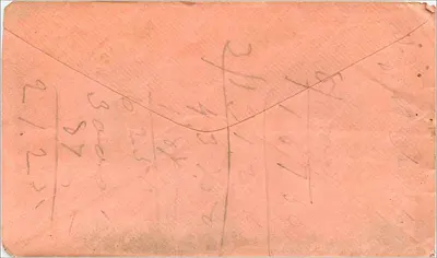 Raleigh, N.C. — Busta datata gennaio 1844 — Timbro da 3 centesimi Jefferson — Verso