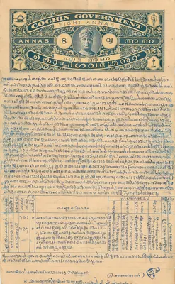 Carta postal de Cochin — 8 annas — editor desconhecido, número de série não visível