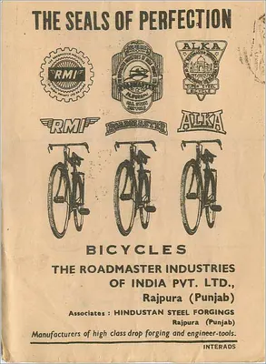 Bicicletas — Os Selos da Perfeição — The Roadmaster Industries of India Pvt. Ltd., Rajpura (Punjab) — Verso