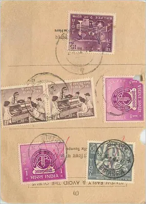 Carta postal da Índia — selos e renovação do serviço postal — B.R.L.F.E.E.