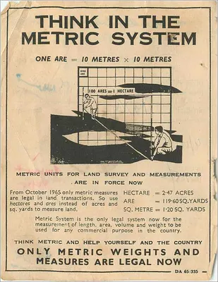 Publicidade para o sistema métrico — India — editor não identificado, n° DA 65/335 — Verso
