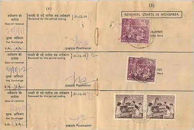 Cartão postal de serviço postal indiano — Birla, 1970 — editor Birla — Verso