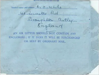 London — Luftpost — Verlag Royal Mail, Seriennummer nicht sichtbar — Rückseite