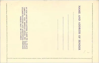 Antieke ansichtkaart — 3d — Verenigd Koninkrijk — Achterkant