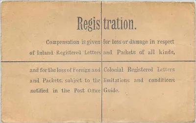 Carta postal de registro — Londres, W.C. 13 — Número 1097 — A Sociedade Filatélica, South Hampton, Londres — Verso