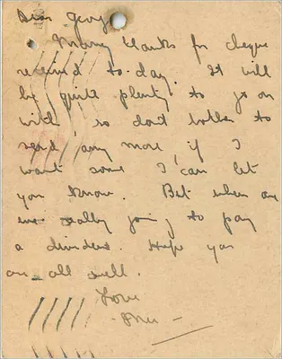 Nottingham — kartka pocztowa datowana 22 kwietnia 1920 — wydawca nie widoczny — Rewers