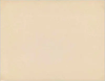 Carta postal britânica — selo de meia penny Victoria — apenas o recto visível — Verso