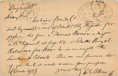 Carte postale de Londres — adresse à New Haven, Connecticut — timbre et cachet de Londres — Verso