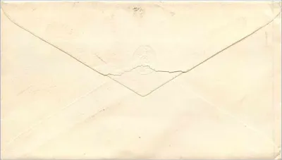 メトロポリタンクラブ（ニューヨーク）へ送られたカール・M・S・キーン大佐宛の郵便カード — 1½dの切手とアニク145 PMの消印 — 裏面