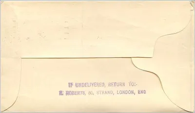 Londres — Carta hacia Boston — correo británico — Reverso