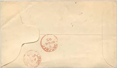 Londres — Envelope de retorno para W. & R. Chambers, Ltd. — Selo postal e carimbo de escritório — Verso