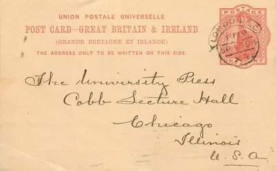 Carta postal universal — Grã-Bretanha e Irlanda — editor Sampson Low, Marston and Company, Londres