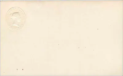 空白のポストカード — 1/2ペンニの切手（1874年） — 製作者不明 — 裏面