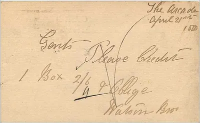 Aberdeen — cartão postal datado de abril de 1900 — editor Royal Mail — Verso