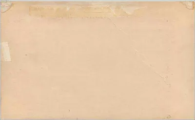 Carta postal britânica — selo de meia penny da rainha Vitória — frente em branco — Verso