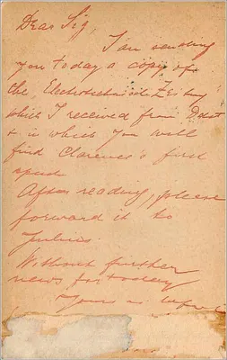 Queenstown — carta postal enviada de Nottingham — editor União Postal Universal — Verso