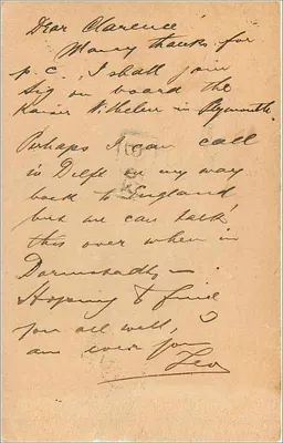 Delft — carta postal enviada de Birmingham — editor Great Britain & Ireland — Verso