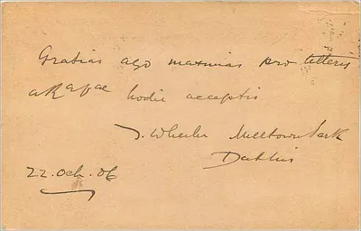 Dublin — cartão postal enviado para Lisboa — editor União Postal Universal, No.1 — Verso