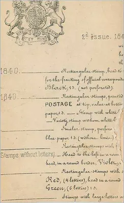 Brytyjska karta pocztowa — 2. wydanie 1840 — znaczek półpenny — Rewers