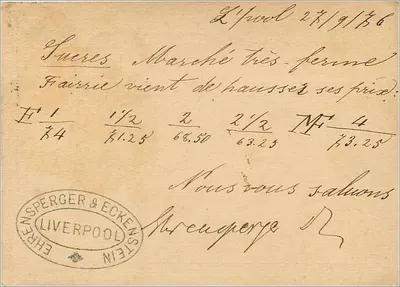 Carta postal estrangeira — Inglaterra — editor não visível — Verso