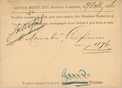 Paris — carta postal estrangeira — Farthing — Verso