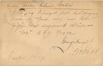 Bradford — Carta postal britânica — União Postal Universal — Verso