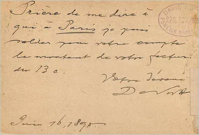 Carte postale de Bedford — Grande-Bretagne et Irlande — éditeur Union Postale Universelle — Verso