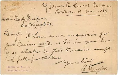 Cartolina d'epoca da Grande-Bretagna verso Germania — editore Union Postale Universelle, timbro 1 penny — Verso