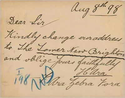 Carta postal da ilha de Man — selos e carimbos — destinada a Düsseldorf, Alemanha — Verso
