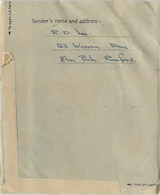 Weymouth — Lettera aerea per i Giochi Olimpici del 1948 — editore non visibile — Verso