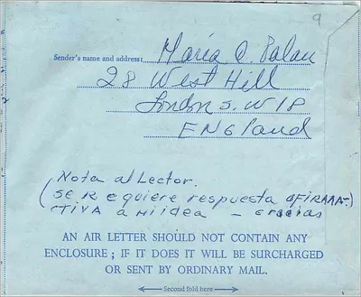 एयर एयर में रजिस्टर्ड पोस्टकार्ड - विमान द्वारा, 15 मई 1964 - प्रकाशक एयर लेटर, श्रृंखला 6d — पीछे