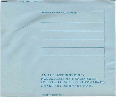 Natal 1966 — Envelope aéreo de Natal — editor não visível — Verso