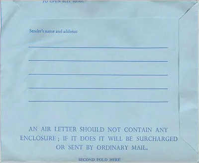 Antike Ansichtskarte Royal Air Mail — 9d. — Vereinigtes Königreich — Rückseite