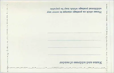 Briefkarte — britische Briefkarte mit 4½p-Stempel — Rückseite