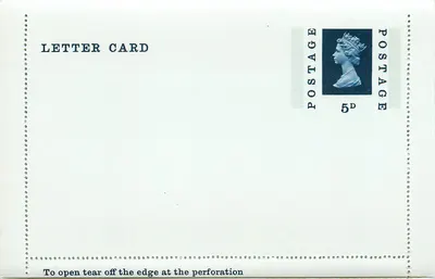 Carta postal carta — 5 pence — Royal Mail