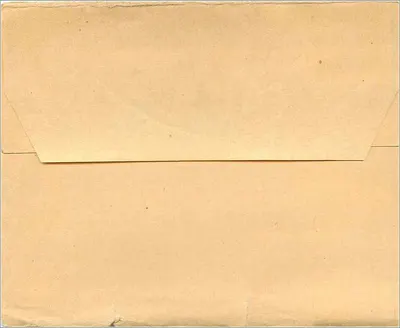 Briefumschlag mit Stempel — Profilporträt — 'HALFPENNY' — Kein gedruckter Text — Rückseite