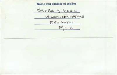 Abby National Building Society — Manchester — 9p Queen Elizabeth II stamp — Verso