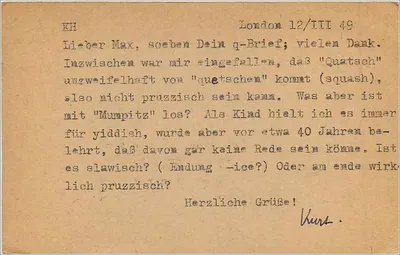 London — Karte postiert am 12. März 1949 — veröffentlicht von Postcard Co. Ltd. (Seriennummer nicht sichtbar) — Rückseite