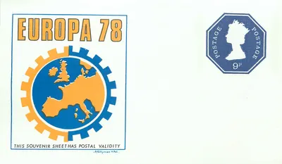 Europa 78 — folha de lembrança com validade postal — editor A.G. Ryman, n° 1766