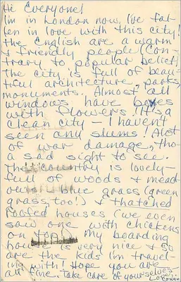 Londyn — List z powietrza z dnia 17 lipca 1939 — wydawca 'Express Good Wishes' — Rewers