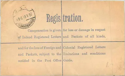Manchester — Letra recomendada — Bureau de poste Manchester, No. 3482 — Verso
